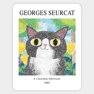 Georges Seurcat Gallery Cat Sticker